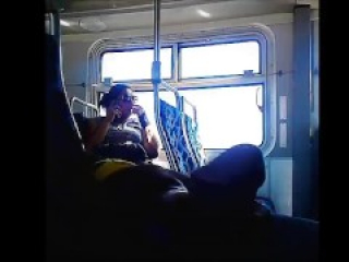 Latina Chick Can't Stop Looking At Big Dick On Bus