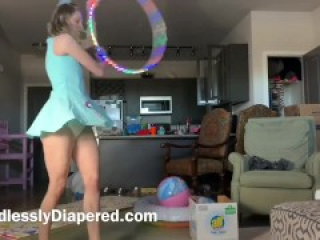 Messy diaper hulahooping